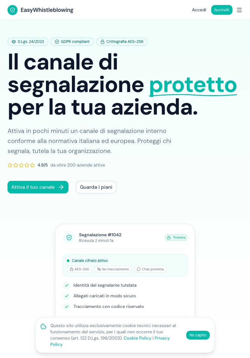 Anteprima di EasyWhistleblowing